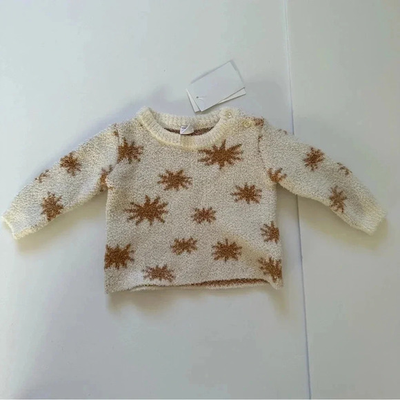 Nordstrom Plush Sweater in Ivory Pristine Stars 3 Months - Picture 1 of 5